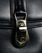 "GUCCI" 70’s boutique push lock box calf shoulder bag