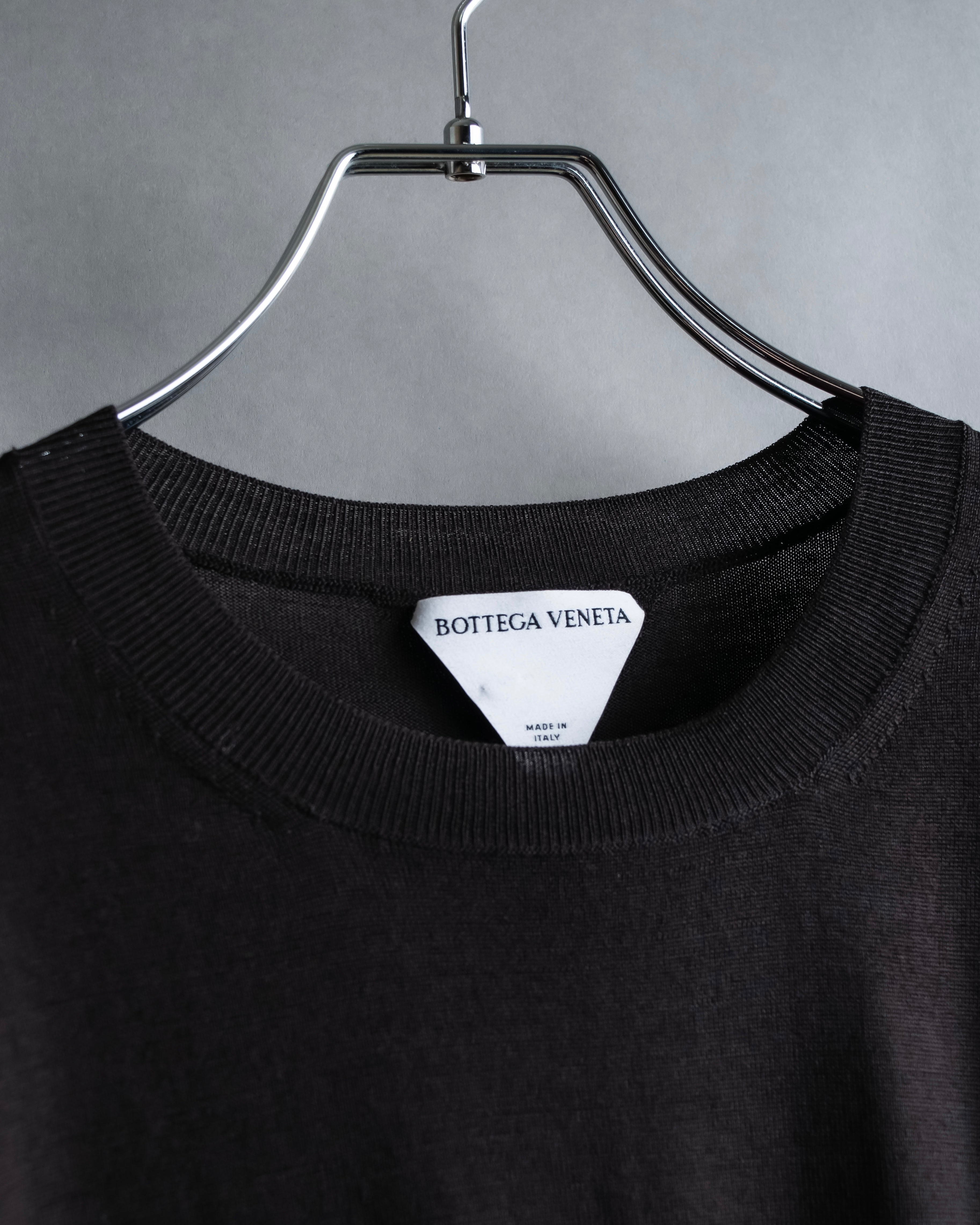 "BOTTEGA VENETA" High quality wool charcoal brown knit