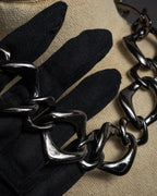 "YVES SAINT LAURENT" Sculptural link chain necklace