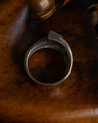 "Vintage gold combination silver ring"