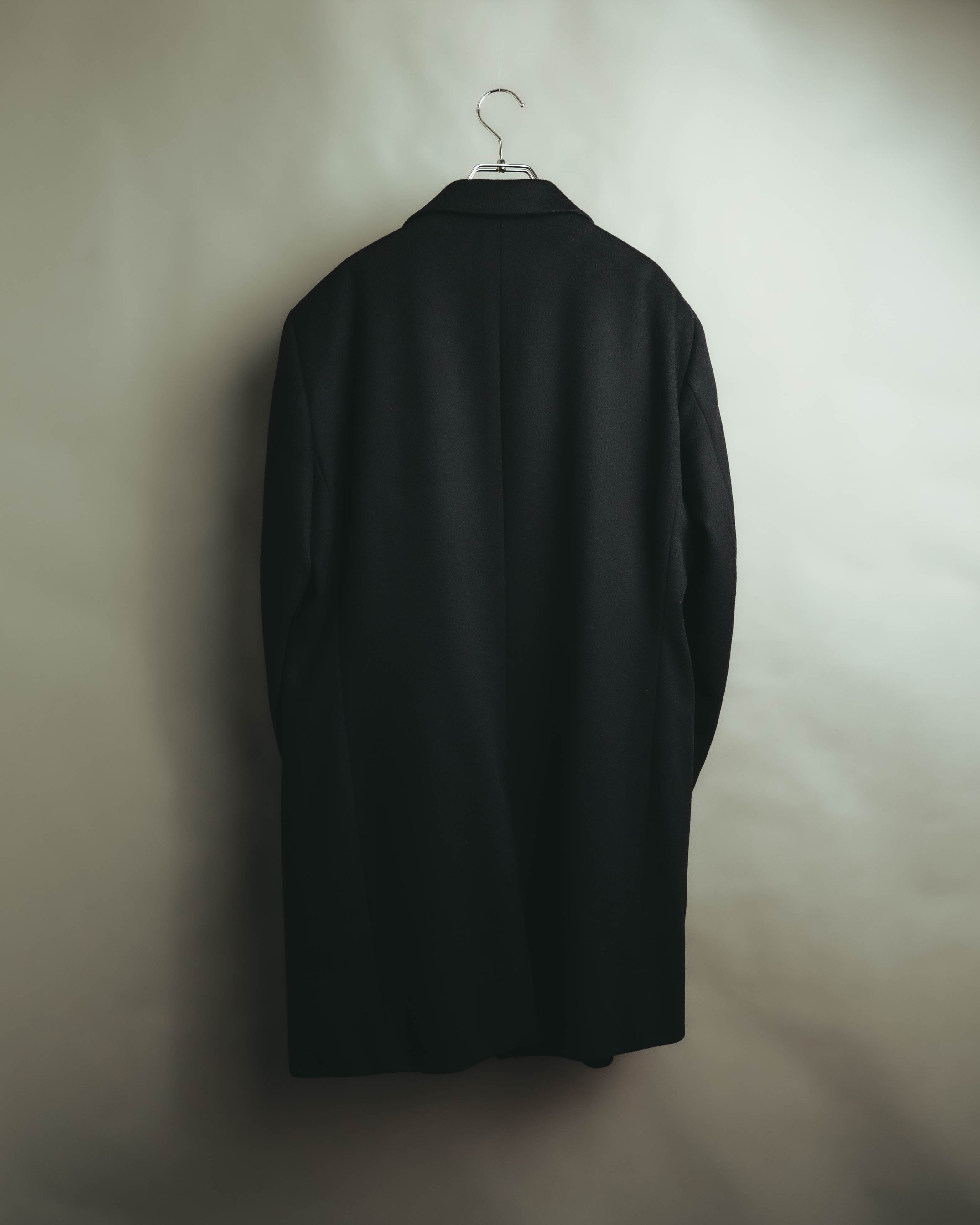 -SPECIAL- “VALENTINO” 2000’s Satin lapel single breasted wool coat