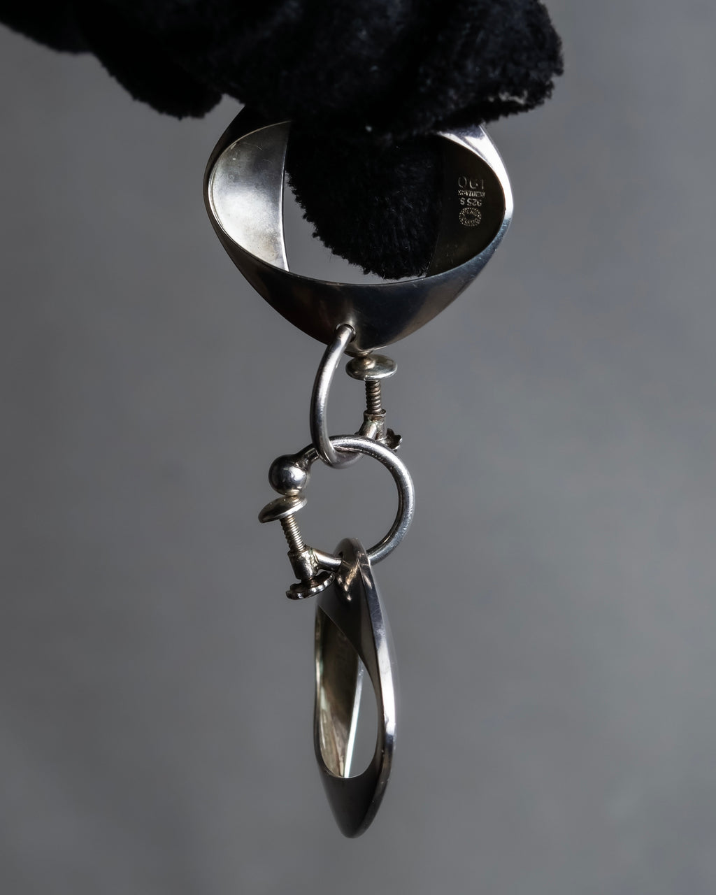 "GEORG JENSEN" Henning Koppel design sculptural silver earring