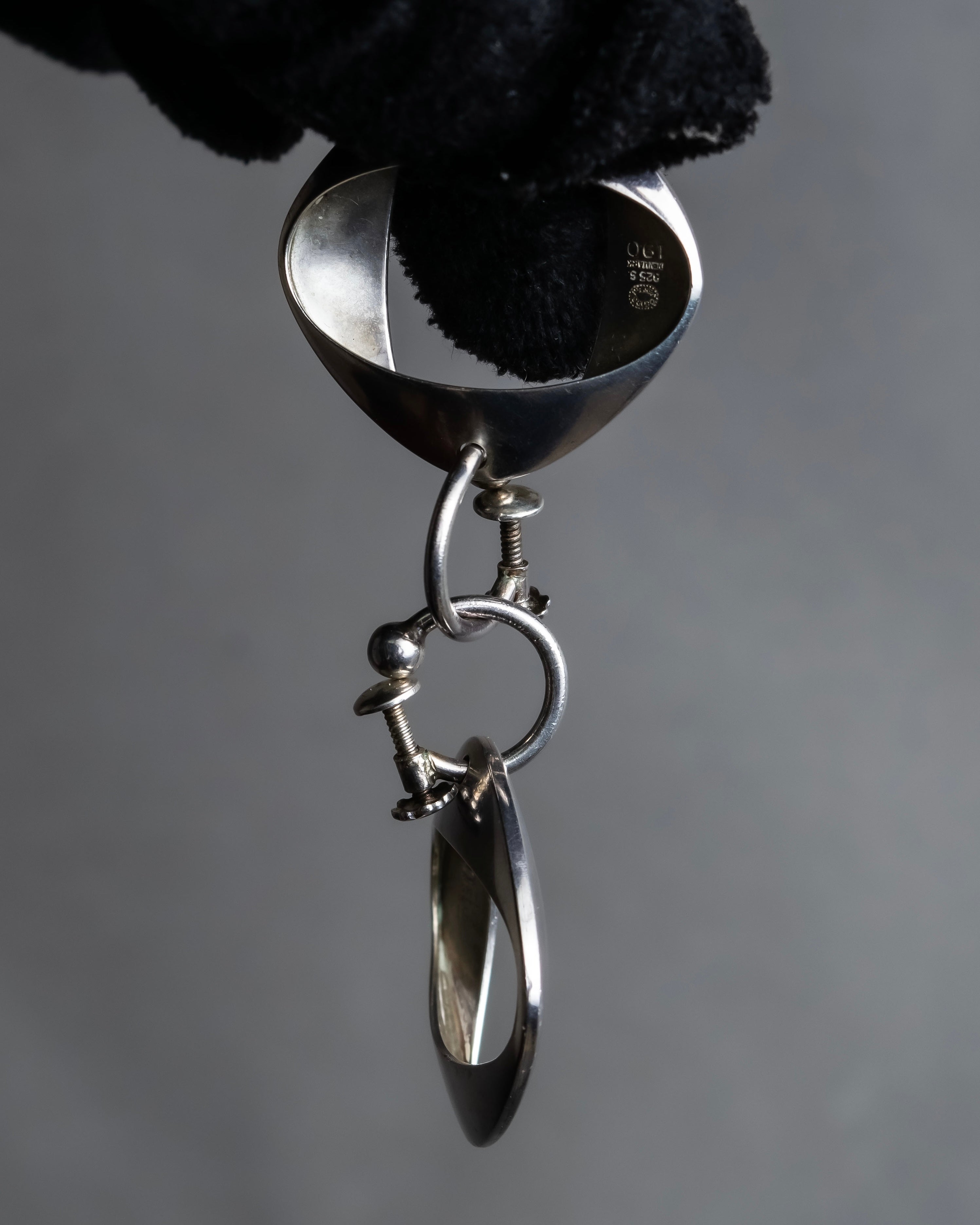 "GEORG JENSEN" Henning Koppel design sculptural silver earring