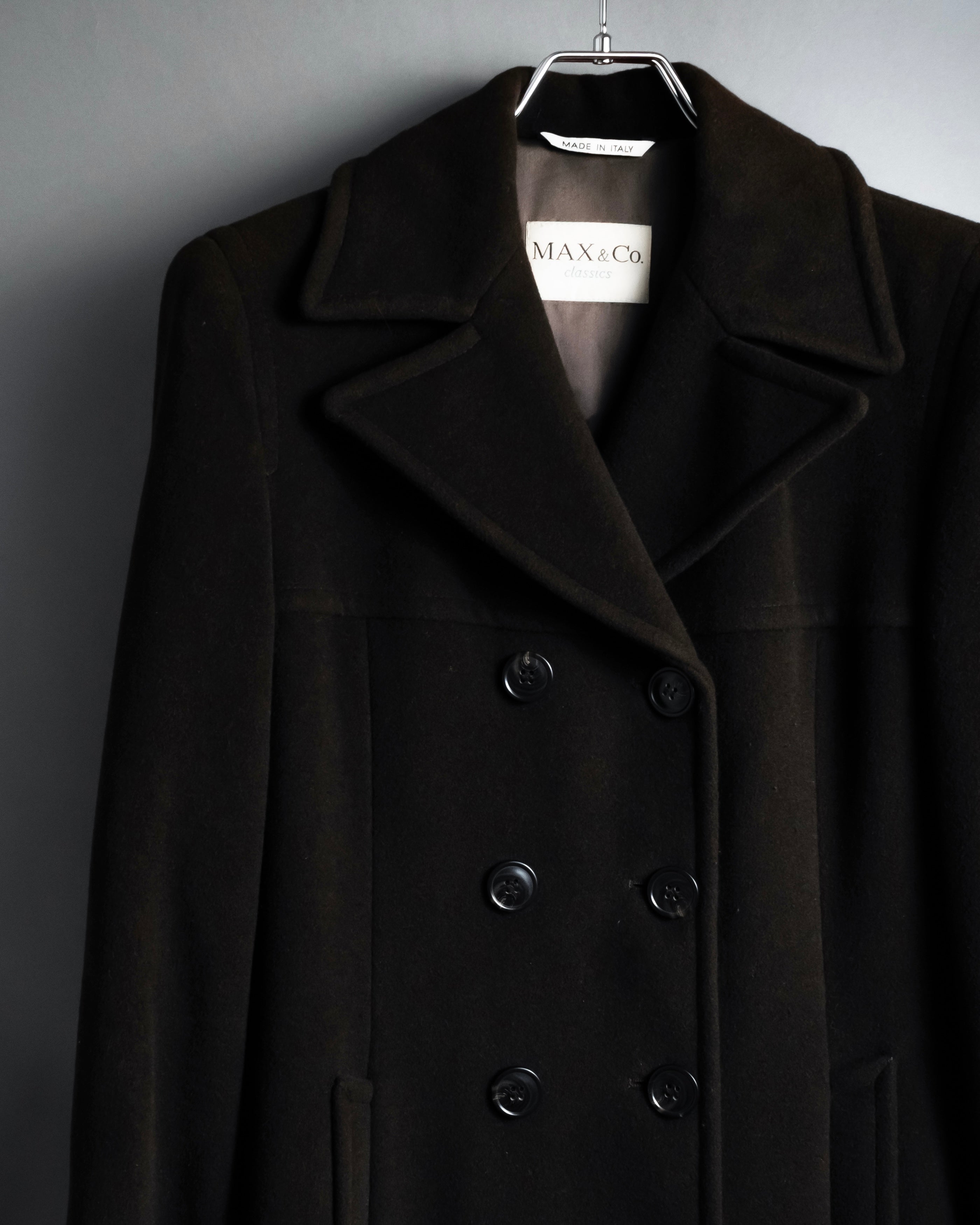 "MAX&Co." 90's Classic maxi-length angora mix long coat