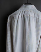 "HERMES" Multi-stripe pattern hand-sewn nuance cotton shirt