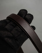 "Salvatore Ferragamo" Swivel crisp closure design leather one-handle bag