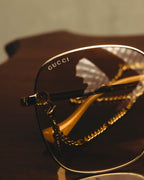 -SPECIAL- “GUCCI” 2016-2022 chain detailed oversized sunglasses