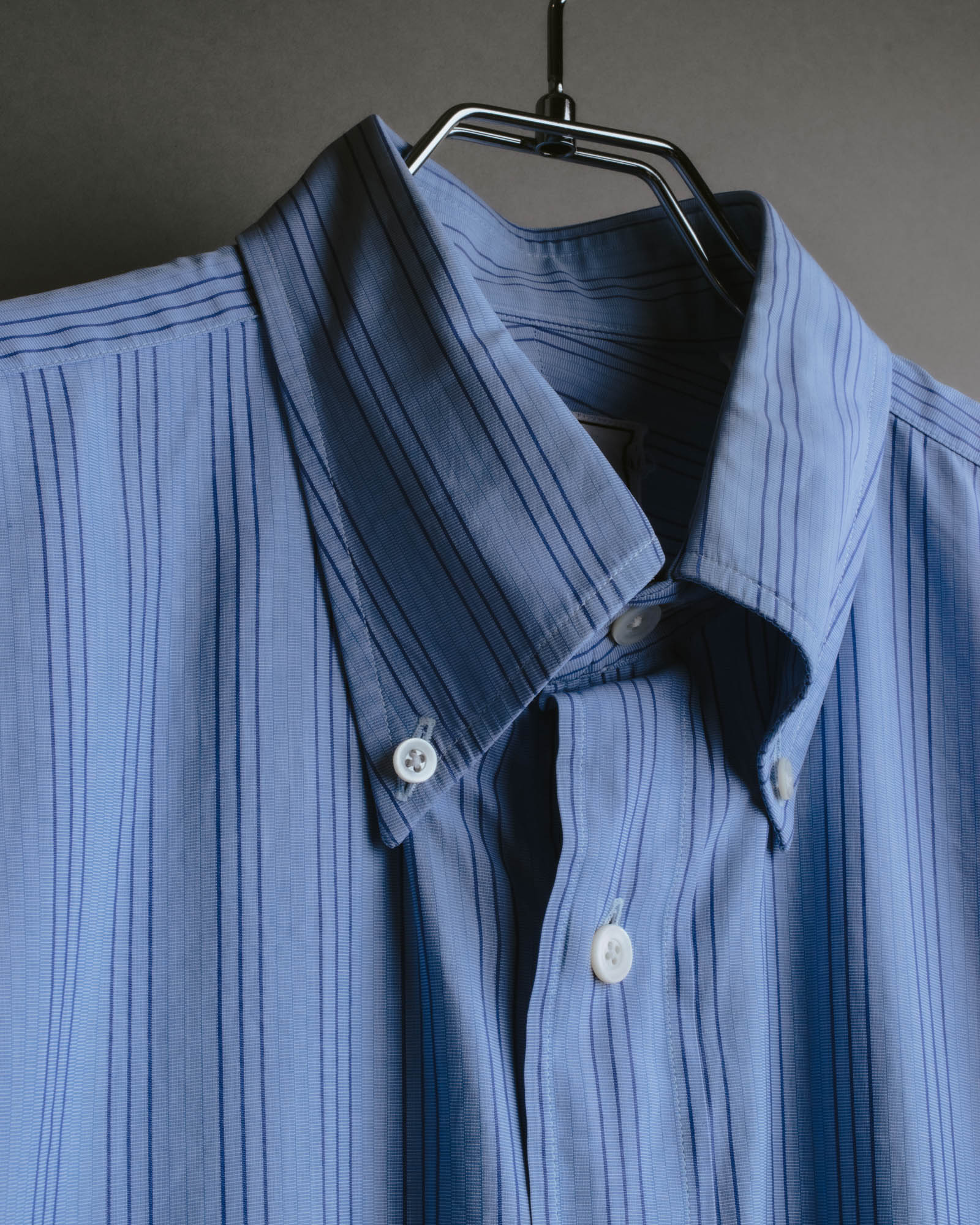 "Hermès" 90's-00's Striped cotton button-down shirt