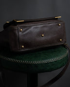 “FENDI” 2010’s Architectural grained leather 3Jours bag