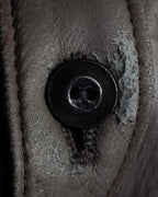 "ISAMU KATAYAMA" Dart-shaped deer leather shirt jacket