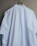 “ISSEY MIYAKE” 90’s-00’s Asymmetric stand collar cotton shirt