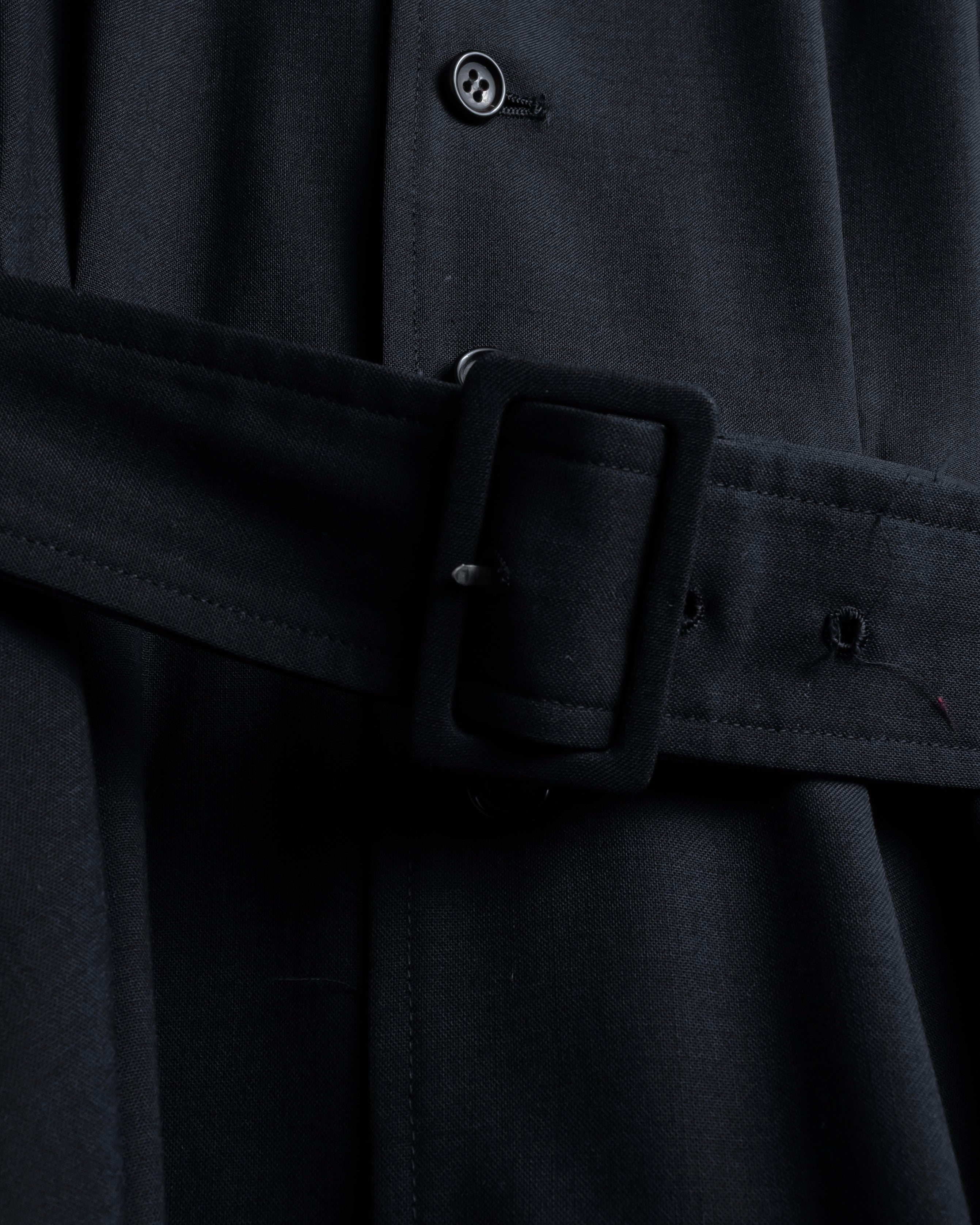"tricot COMME des GARCONS" 90's Tailored collar belted long dress