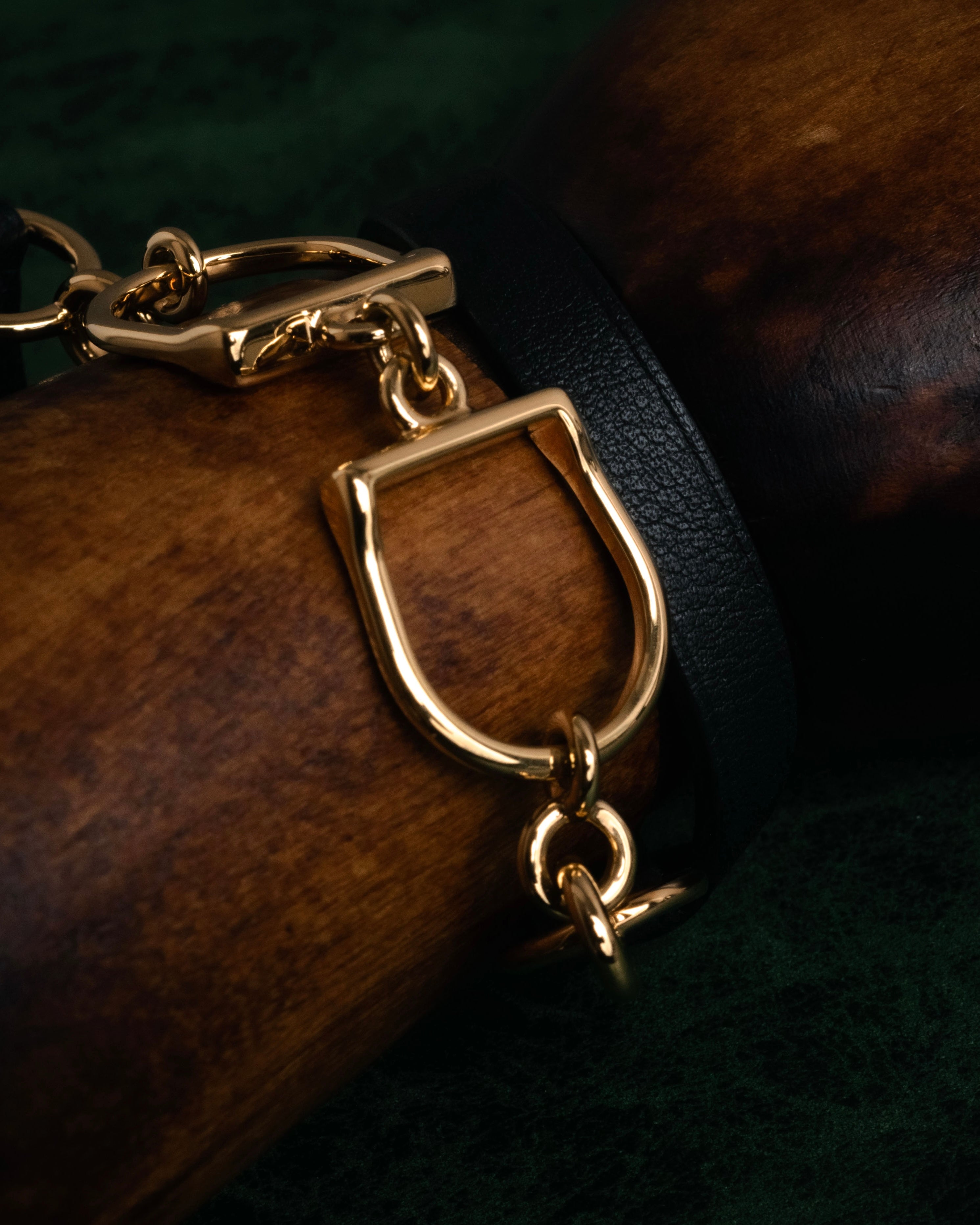 “HERMES“ 90’s Stirrup motif double tour bracelet