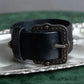 "GUCCI" Cat head motif stud design leather bracelet