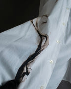 "Alexandar McQueen" Smoke art print cotton oversized shirt