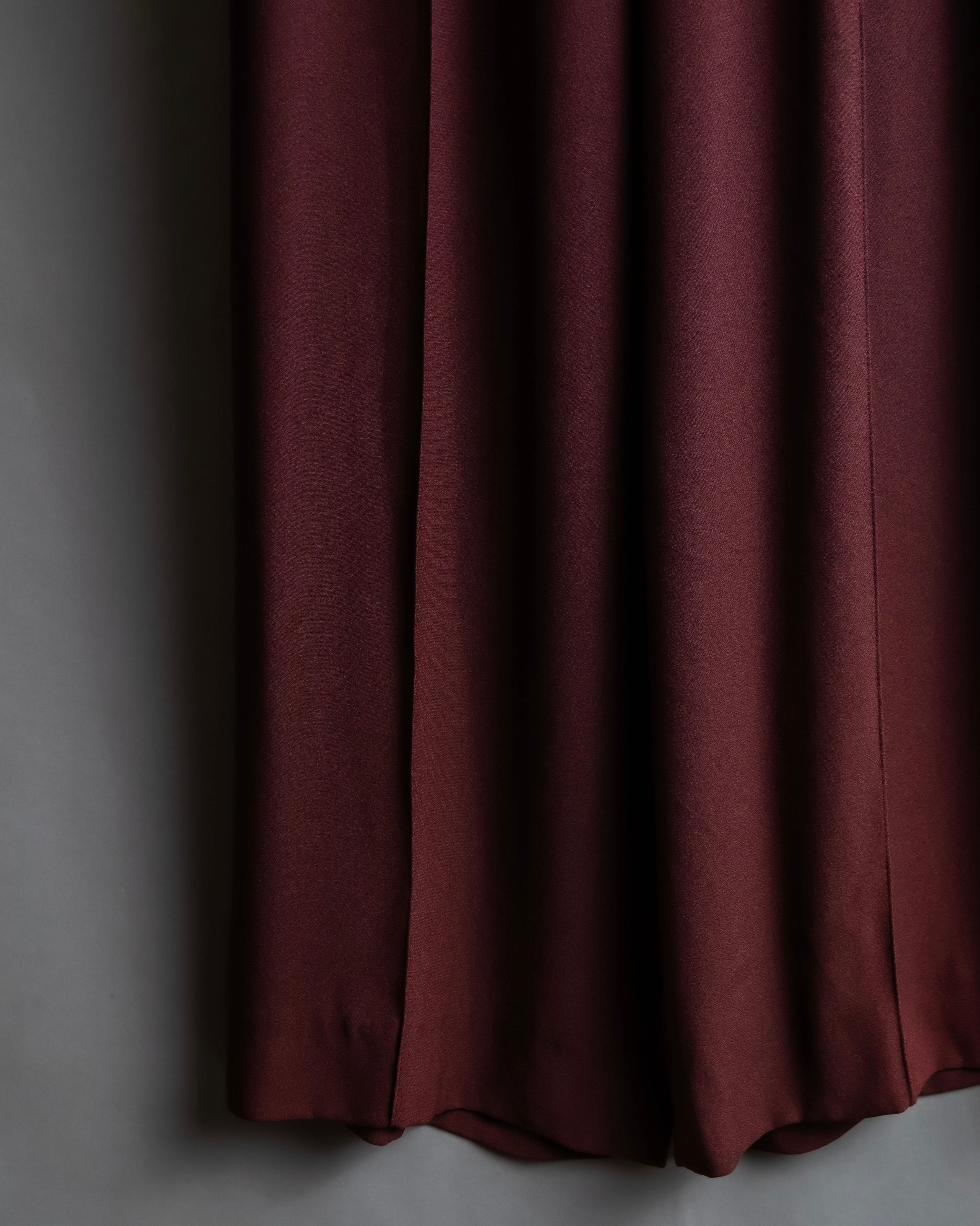 "JEAN PAUL GAULTIER" Beautiful drape burgundy wide slacks