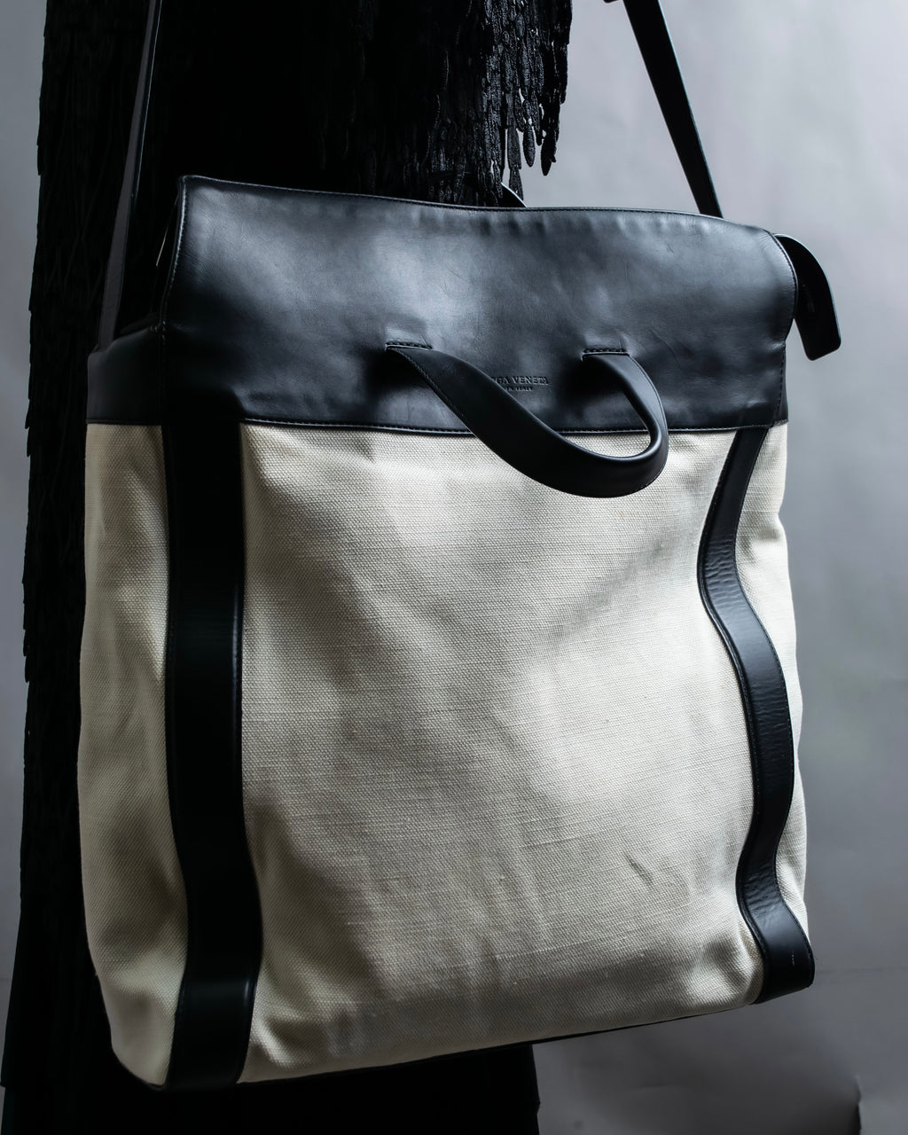 "BOTTEGA VENETA" 19AW Canvas & leather combination 2way bag