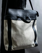 "BOTTEGA VENETA" 19AW Canvas & leather combination 2way bag