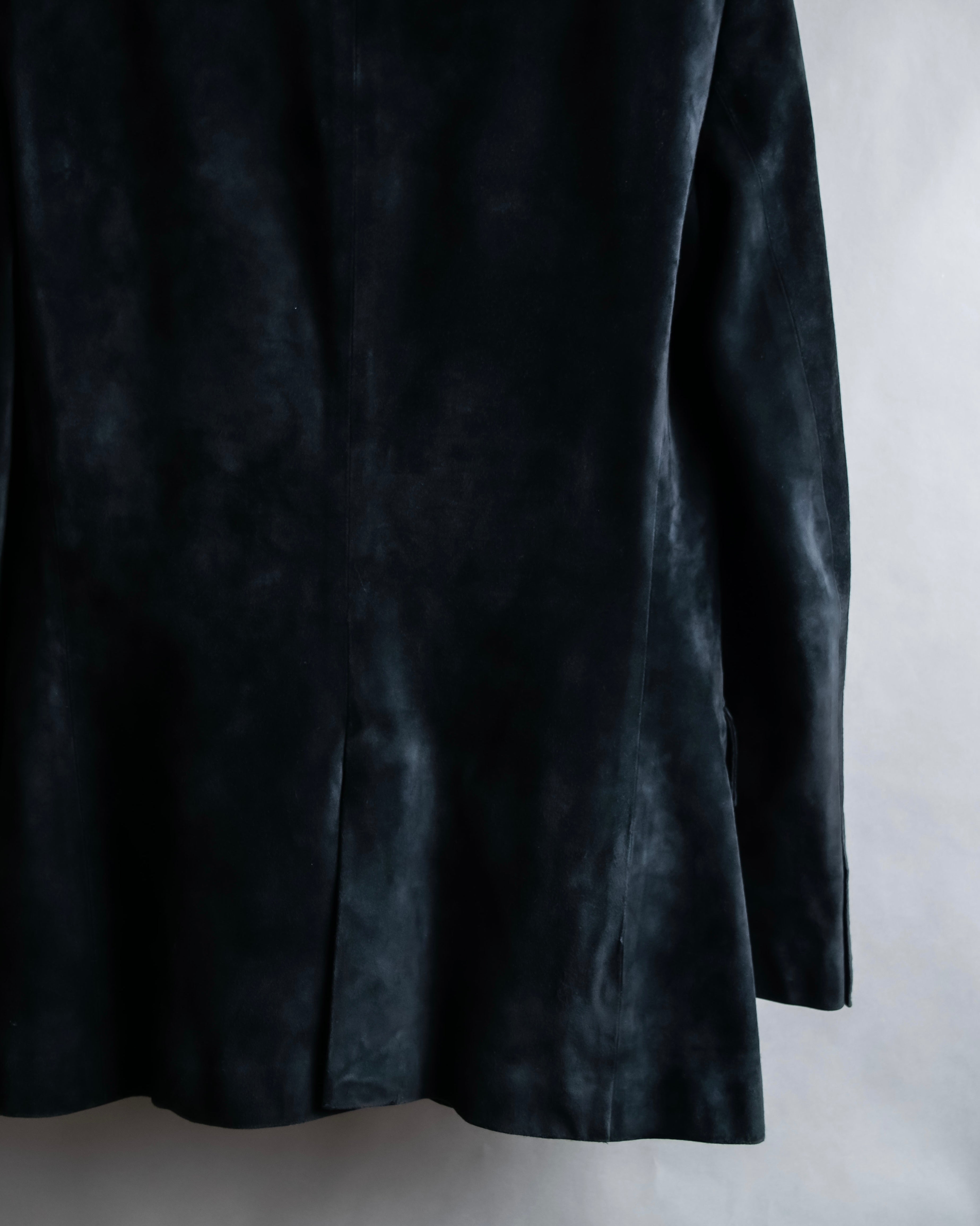 "GUCCI" Stitch design suede tailored jacket