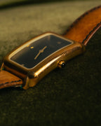 “FENDI” 80’s-90’s Rectangular quartz leather watch
