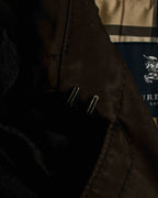 "BURBERRY" Subdued tone military detail mid-length trench coat