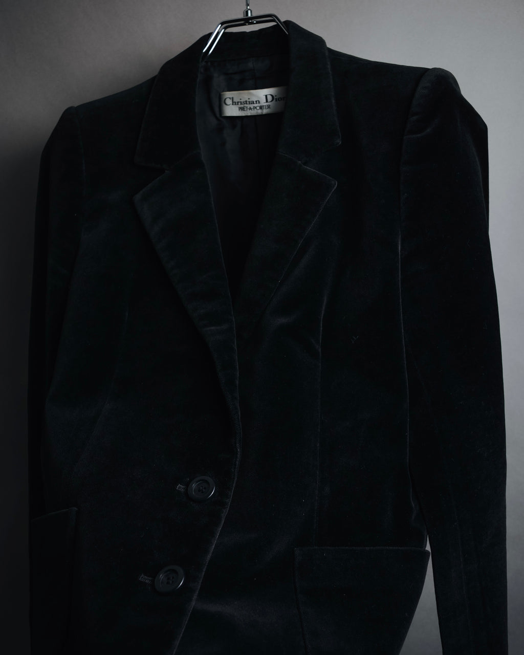 "Christian Dior" 80’s-90’s Silk velvet power tailored jacket