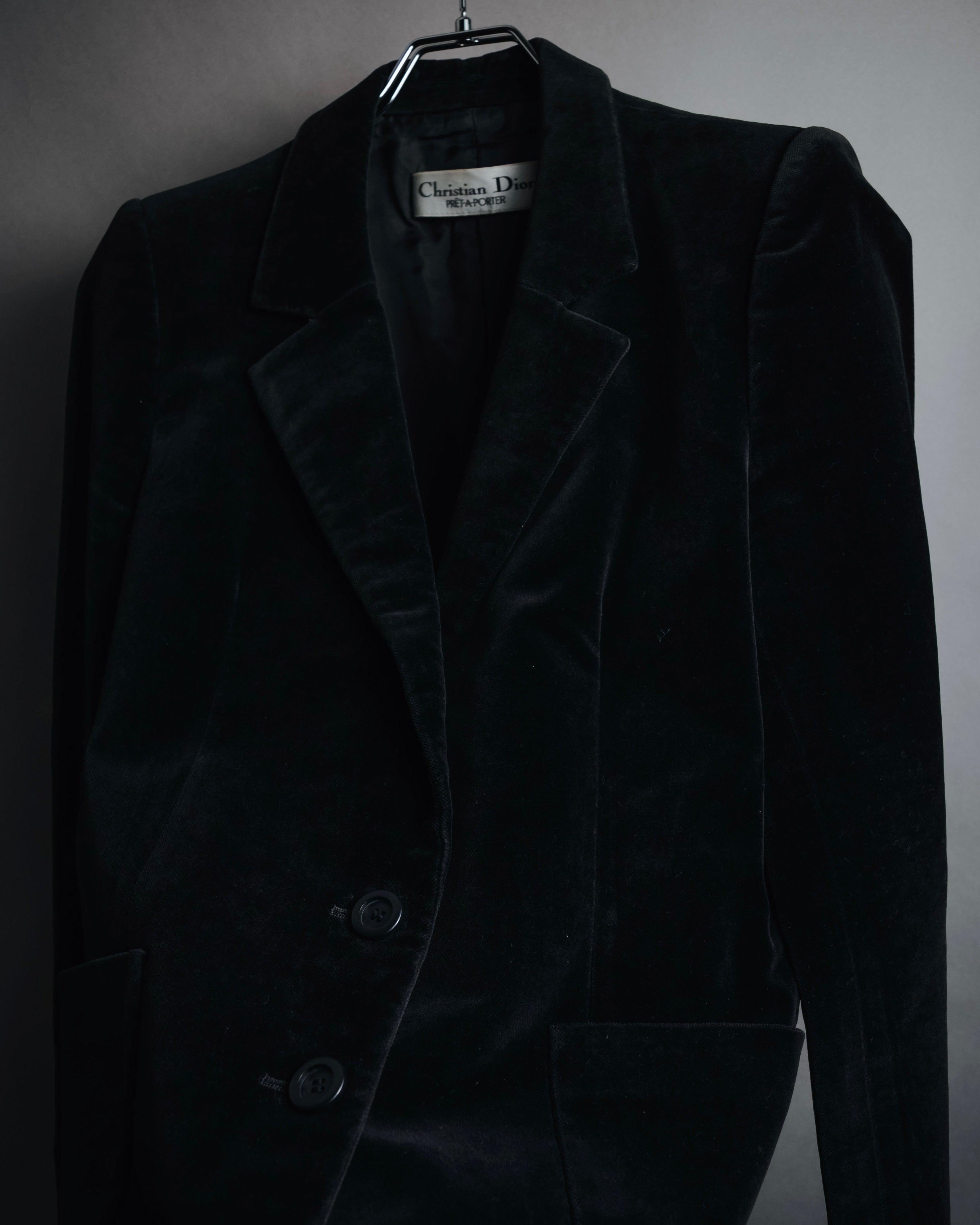 "Christian Dior" 80’s-90’s Silk velvet power tailored jacket