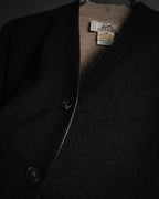 –SPECIAL– "HERMES" 90’s-00’s Double-faced reversible linen cotton cardigan