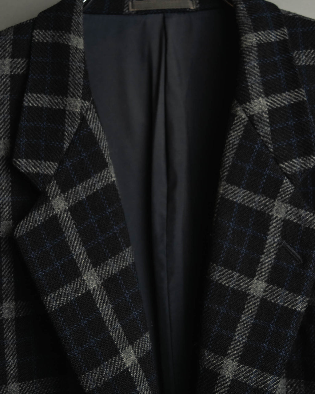 "COMME des GARÇONS HOMME"
90's Oversized wool checked tailored jacke