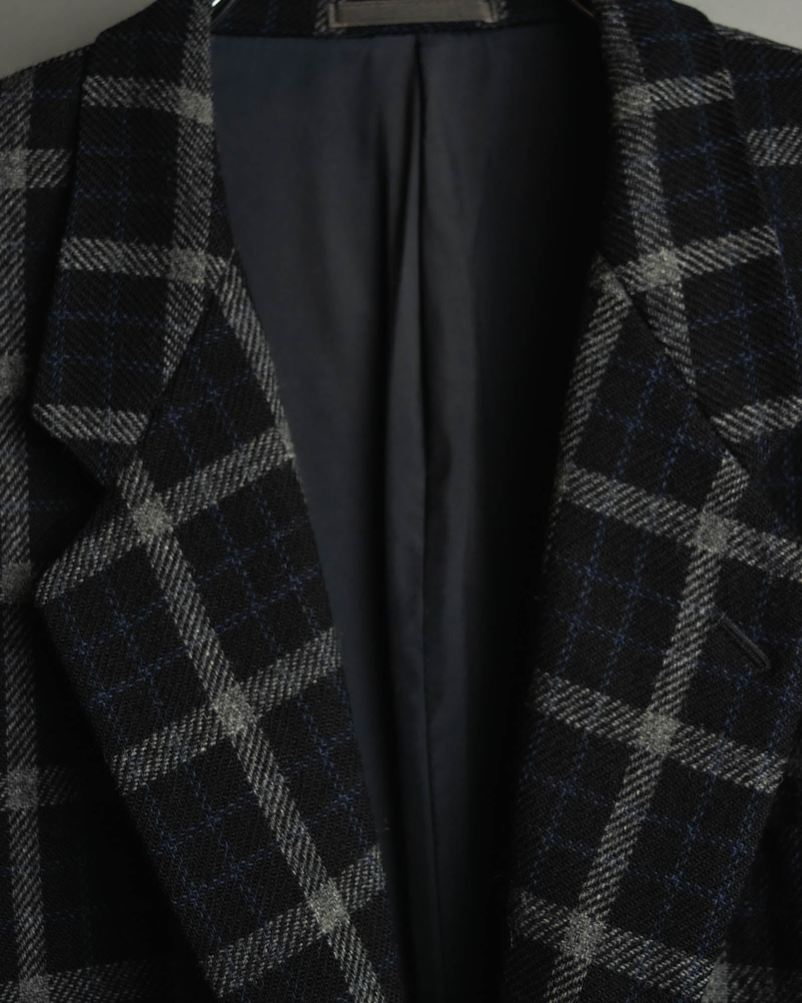 "COMME des GARÇONS HOMME"
90's Oversized wool checked tailored jacke