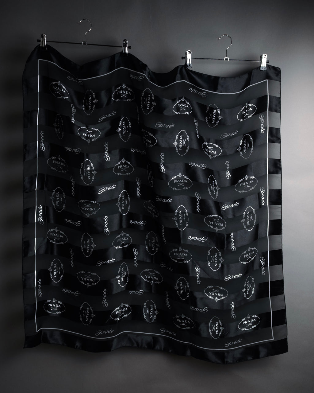 “PRADA” 2000’s Logo large scarf