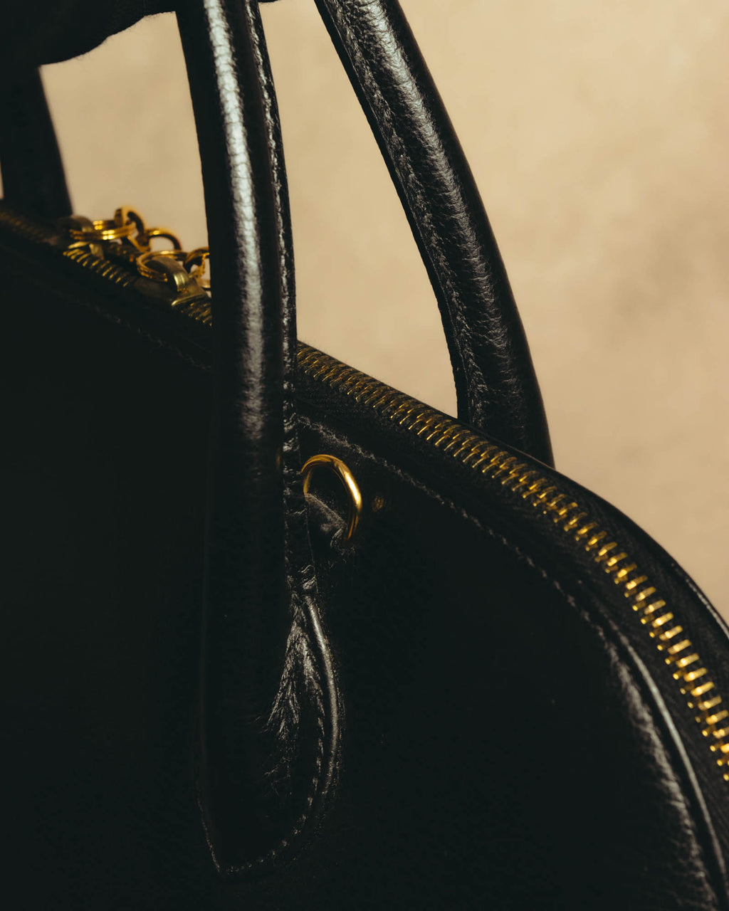 "Salvatore Ferragamo" 90's-00's Structured leather top handle bag