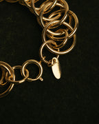 “LOEWE” 90’s-00’s gold ring chain bracelet