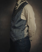 -SPECIAL- “Maison Martin Margiela” 07SS Studded wool leather tailored vest