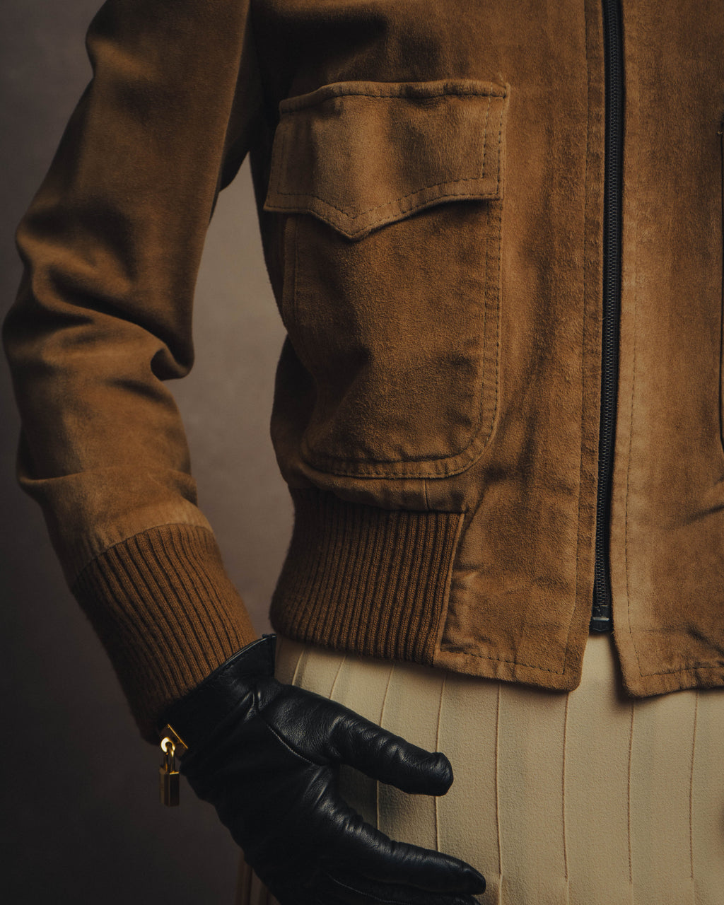 -SPECIAL- “GUCCI” 70’s-80’s Bovine suede bomber jacket