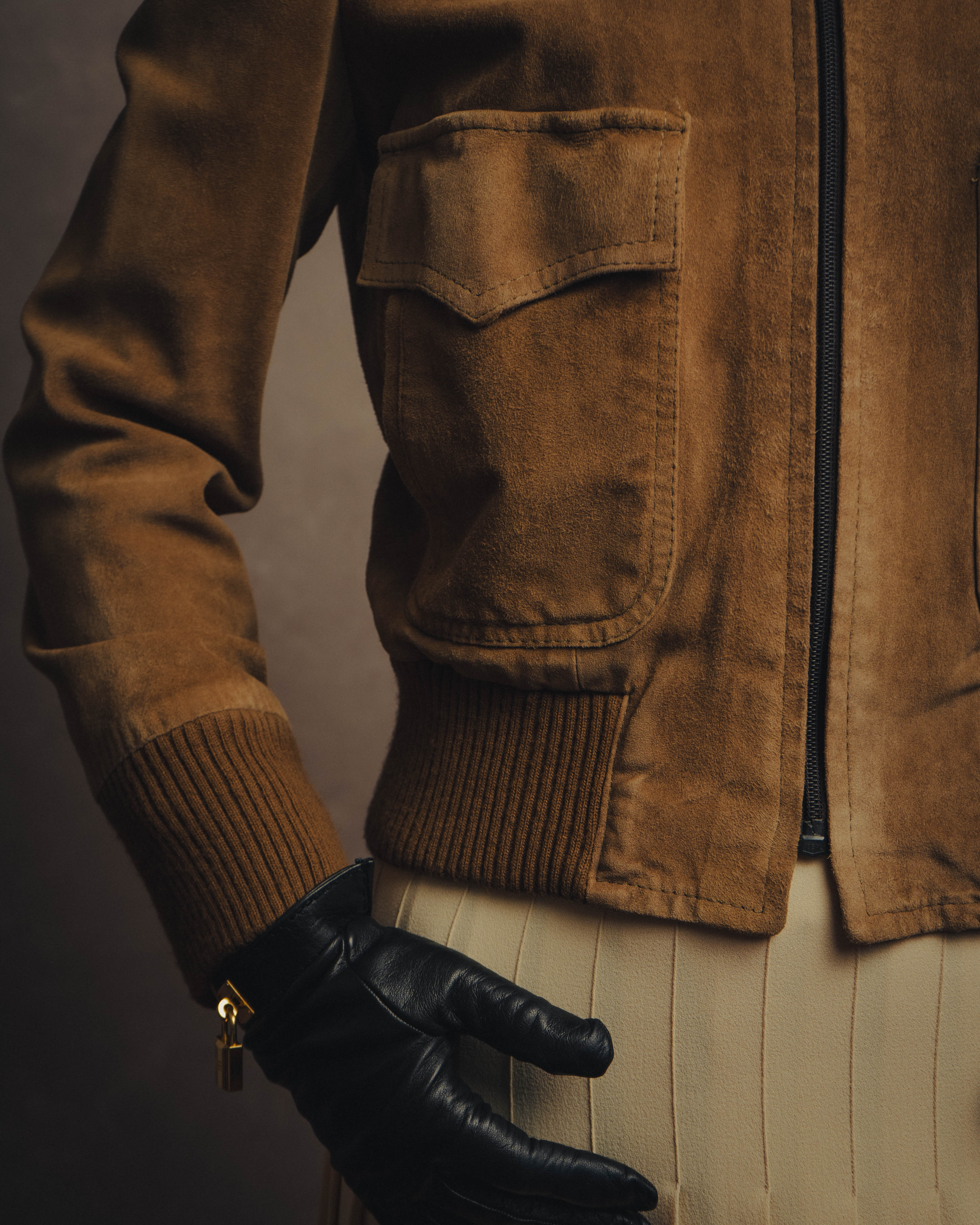 -SPECIAL- “GUCCI” 70’s-80’s Bovine suede bomber jacket