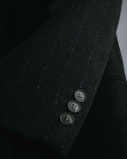 "Yves Saint Laurent diffusion hommes" 80’s-90’s structured glitter pinstripe wool suit set-up