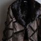 "GIVENCHY" Fur & leather used reversible short shawl collar jacket