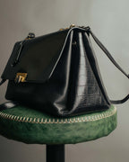 -SPECIAL- “BALENCIAGA” 2013-17 Le dix mixed leather shoulder bag