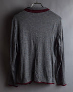 "Vivienne Westwood MAN" Bordeaux piping design draped tailored jacket