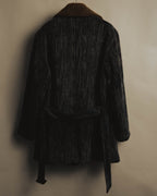"Christian Dior" 80's-90's Classically tailored belted double-breasted coat