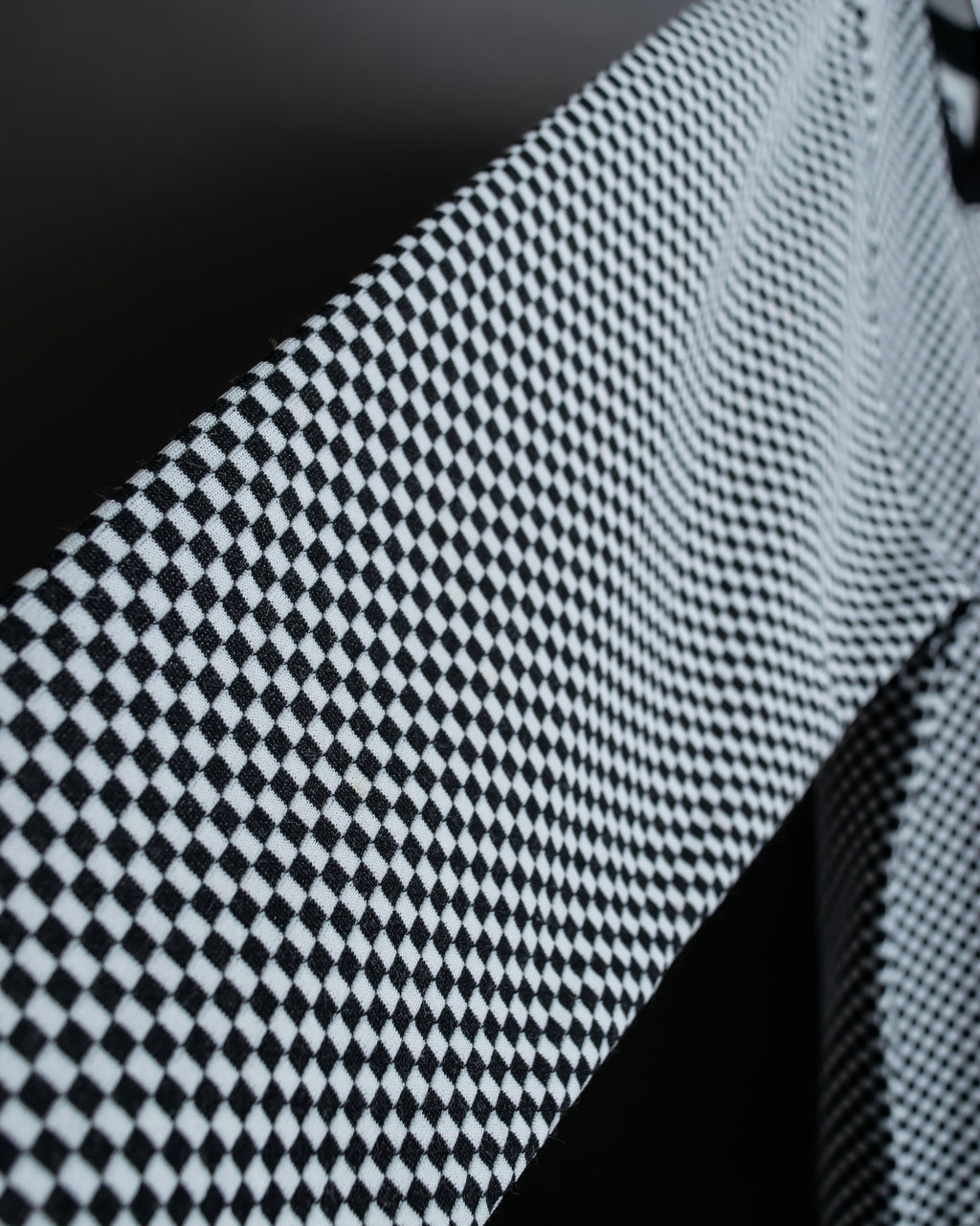 “VERSACE” checkered pattern zip pocket pull over