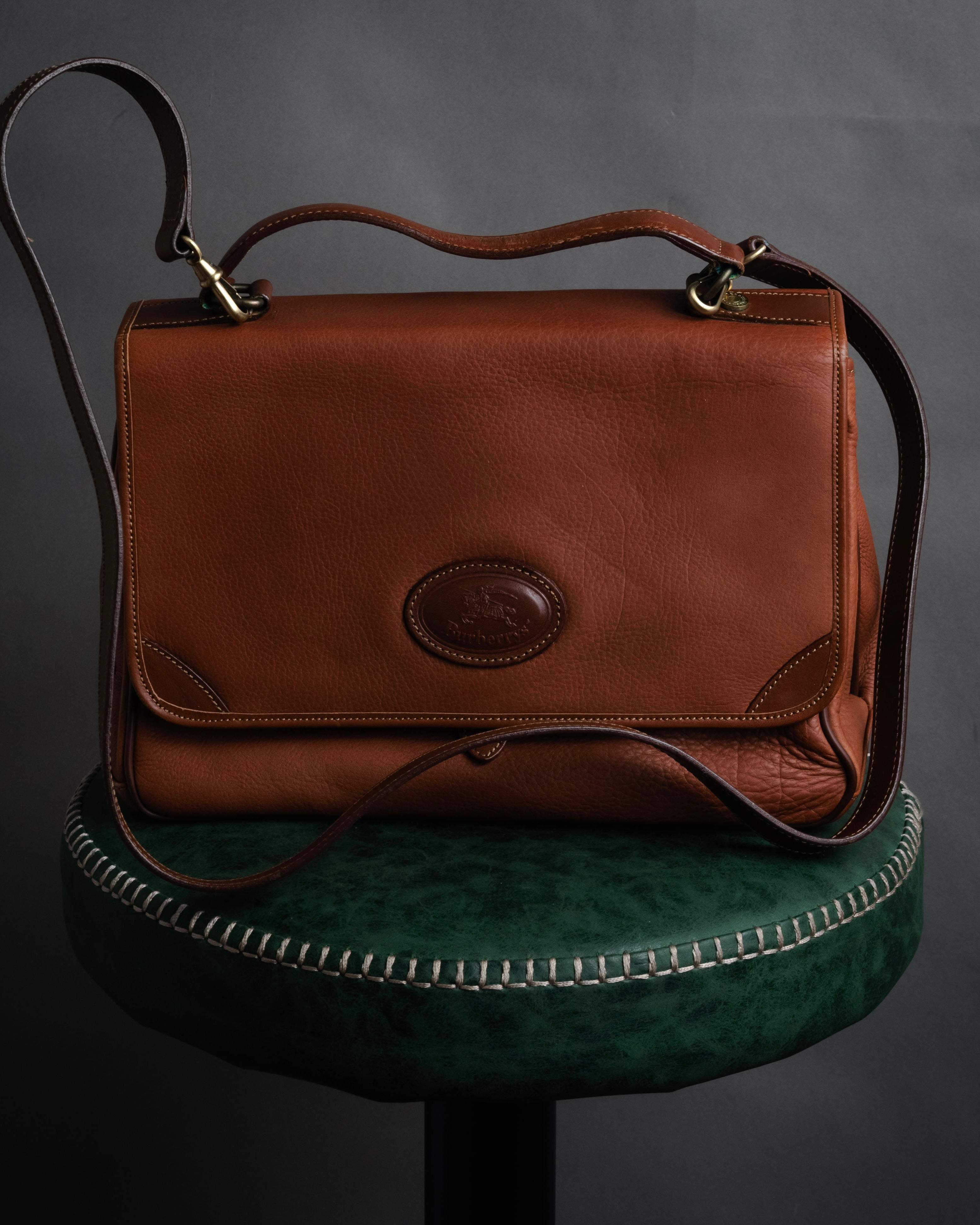 “Burberrys” 80’s-90’s Heritage leather bag