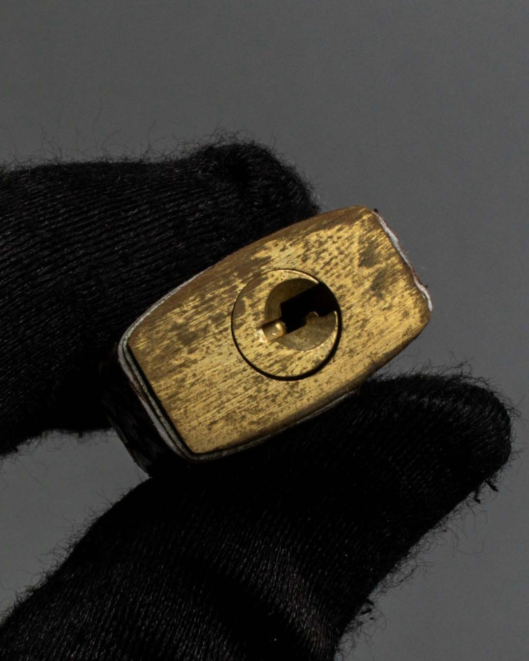 "Vintage turnlock design python leather bag"