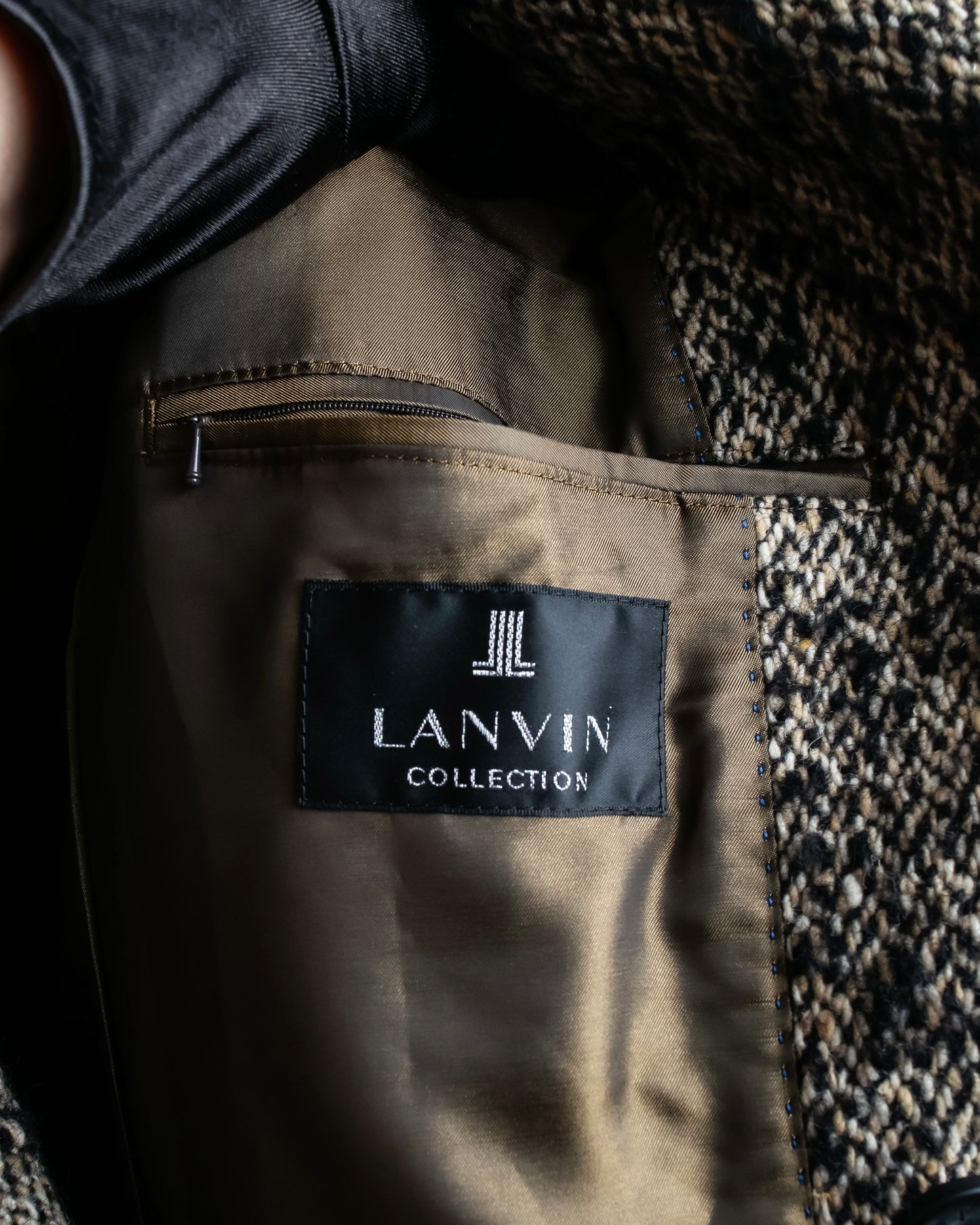 "LANVIN" Double breasted tweed chester coat