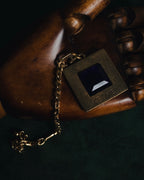 "CELINE" 80’s-90’s square stone pendant charm