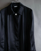 "THOM BROWNE" Shiny long hidden button shirt