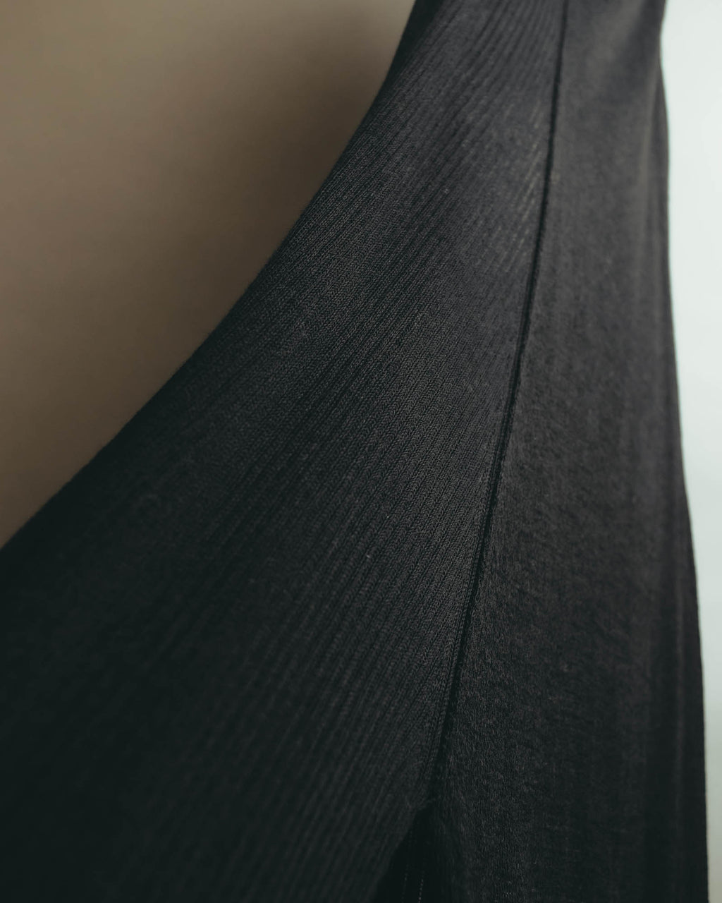 “Yohji Yamamoto” 2010’s sheer cotton ribbed long dress