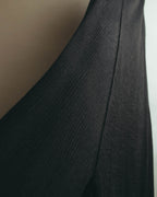“Yohji Yamamoto” 2010’s sheer cotton ribbed long dress