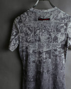 "JEAN PAUL GAULTIER JEANS" American comic book motif sheer short length pullover